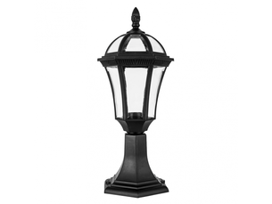 Lanterne de muret extérieur fabrilamp comino noir, 1 x e27, ip44, 47,6 x 17,6 x 17,6 cm