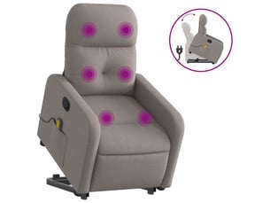 Fauteuil fixe Tissu taupe