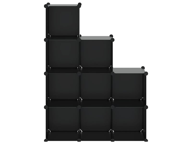  Cubes de rangement 9 pcs noir pp  - Conforama E