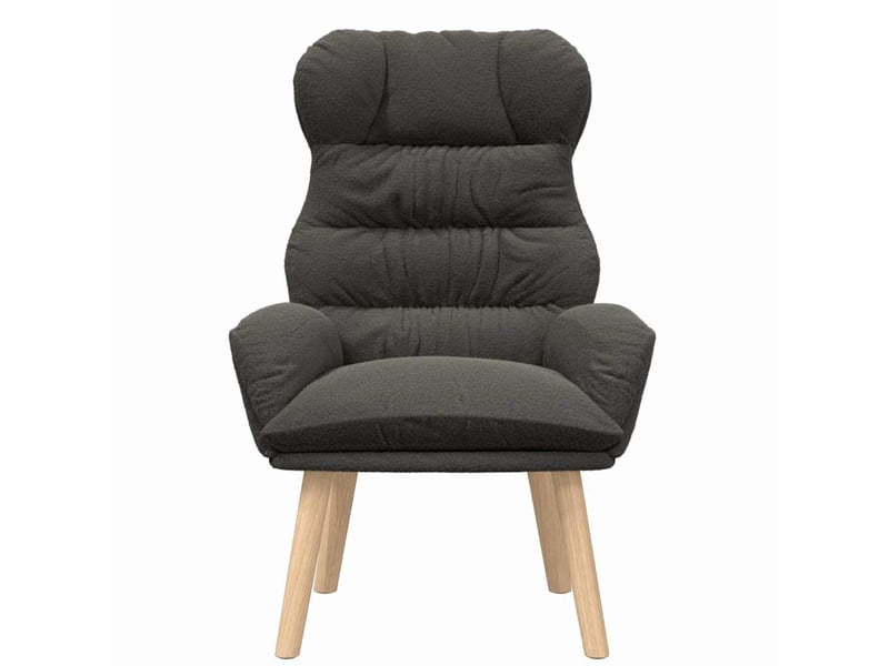  Fauteuil salon, fauteuil relax gris foncé 69 x 74 x 93 cm tissu sherpa shl2417  - Conforama D
