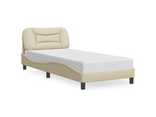 Lit simple 90x190 cm    coloris beige