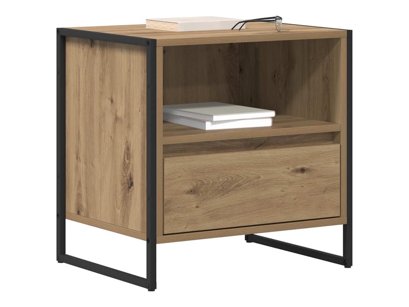 Table de chevet 2 pièces chêne artisan 50 x 39,5 x 50 cm - Conforama C