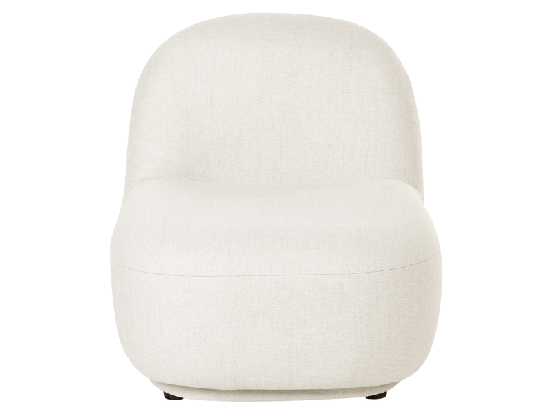 Fauteuil lovberg tissu blanc cassé  - Conforama D