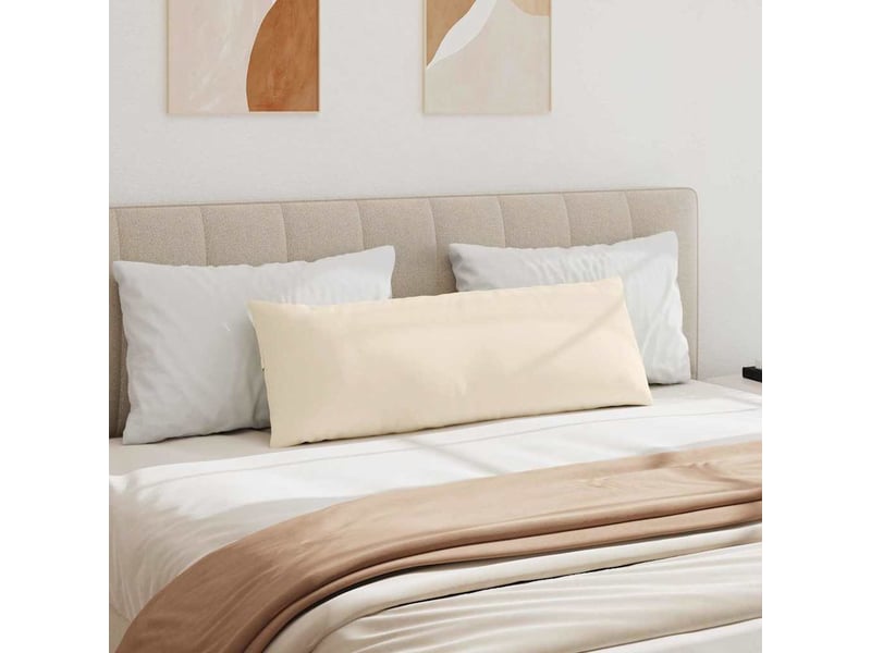  Lot de 2 coussins de canapé, coussins décoratifs tissu beige 120 x 40 cm cf58750  - Conforama D