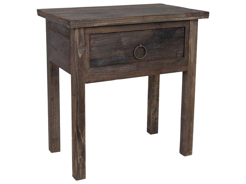  Table de chevet en bois marron 58x36x60 cm h  - Conforama A