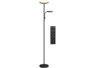 Lampadaire led double éclairage réglable 42 w avec télécommande evryae