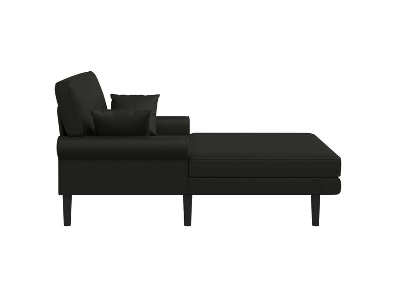  Chaise longue, chaise de salon noir simili cuir cf28611  - Conforama C