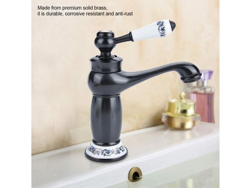  Robinet céramique laiton noir, col long vintage. Eau froidechaude, pour salle de bain et cuisine. Élégant et durable.  - Conforama D