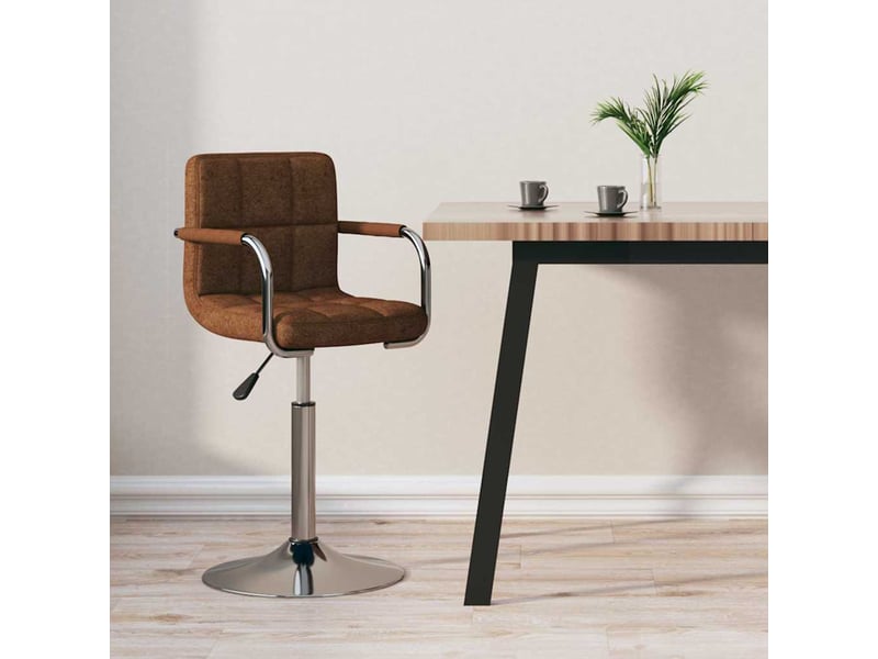  Tabouret de bar, chaise de bar marron tissu  - Conforama B