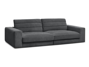 Canapé droit fixe BOBOCHIC SIERRA 3 places Tissu gris
