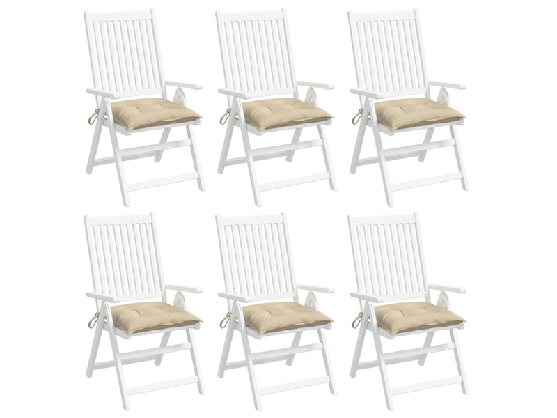  Lot de 6 coussins de palette, coussins de canapé beige 50x50x7 cm tissu oxford cf59745  - Conforama D