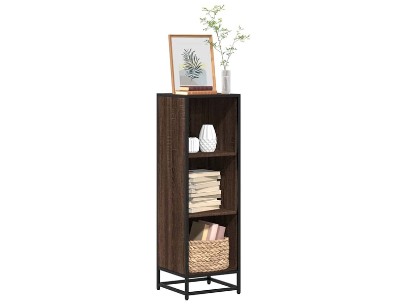  Bibliothèque, étagère de rangement chêne marron 33,5x33x107,5 cm bois d'ingénierie  - Conforama B