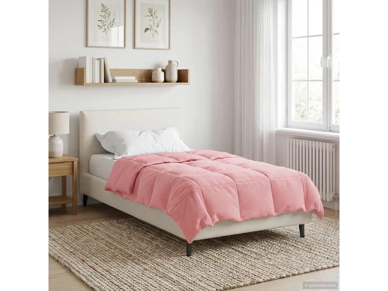 Couette - duvet d'été 155 x 200 cm été microfibre (100% polyester) rose - Conforama D
