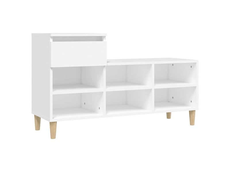 Meuble à chaussure | armoire à chaussures blanc 102x36x60 cm bois d'ingénierie shl1435  - Conforama A