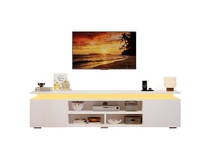 Meuble tv coloris blanc 180 cm <strong>MAISENTIEL</strong> <strong></strong>
