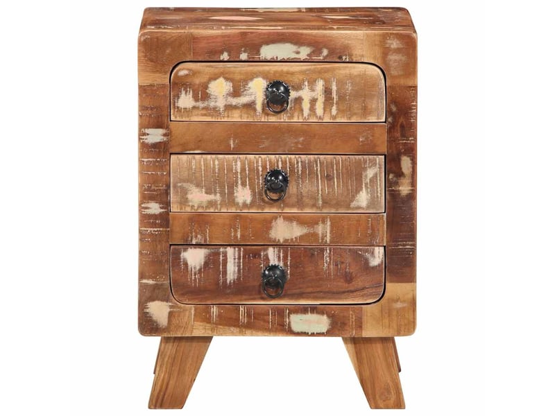 Table de chevet - cabinet de chevet - table de nuit 37x32x50 cm bois massif de récupération - Conforama A