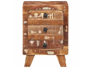 Table de chevet - cabinet de chevet - table de nuit 37x32x50 cm bois massif de récupération