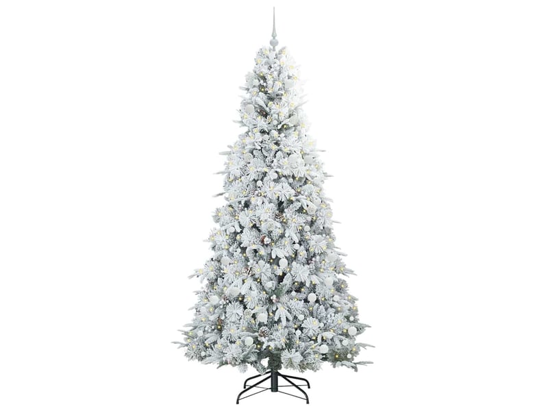  Sapin de noël, arbre de noël artificiel à branches articulées blanc 240 cm shl4622  - Conforama C