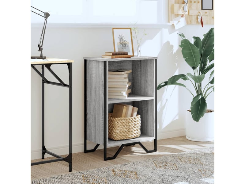  Bibliothèque, meuble de rangement salon sonoma gris 50x31x74,5 cm bois d'ingénierie  - Conforama C
