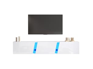 Meuble tv coloris blanc 180 cm ULQENI  