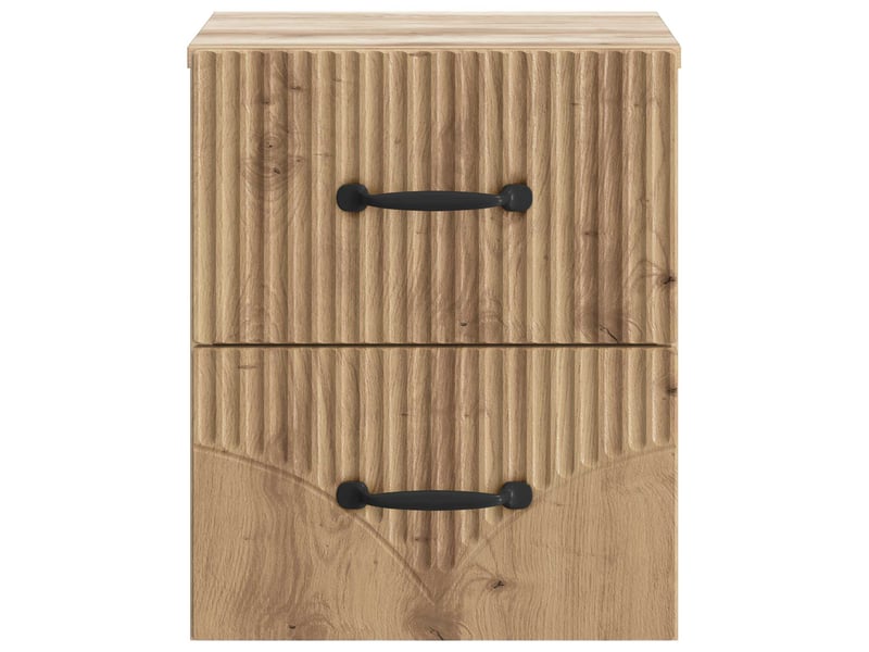  Table de chevet - cabinet de chevet - table de nuit mural chêne artisanal 34,5 x 33 x 40 cm  - Conforama D