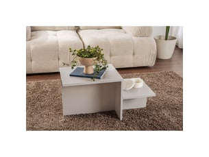 Table basse de salon en bois mdf mélaminé gris 80 x 40 x 40 cm