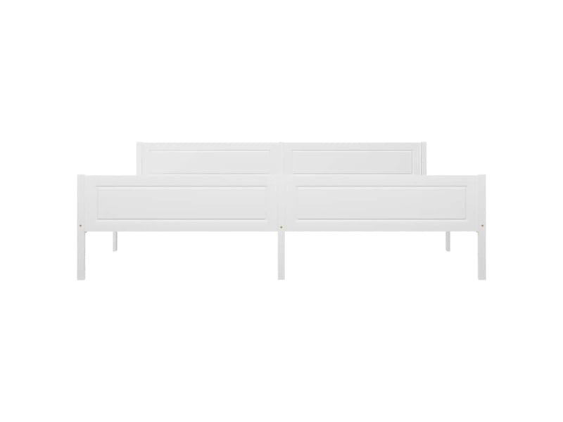  Lit double- lit adulte -  cadre de lit sans matelas bois massif de pin blanc 200x200 cm  - Conforama B