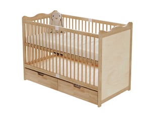 Lit bébé 70x140 cm    coloris naturel