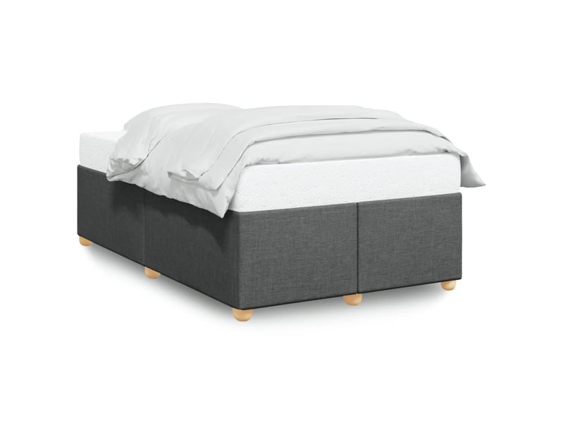  Lit double- lit adulte -  cadre de lit sans matelas gris foncé 120x190 cm tissu  - Conforama A