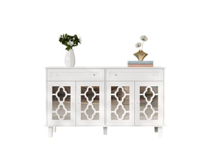 Buffet 4 porte(s)  2 tiroir(s)   - 140 cm coloris blanc 