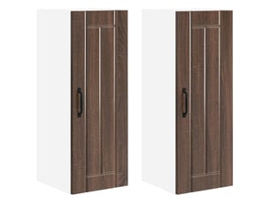 Meuble mural de cuisine | armoire de cuisine 2 pcs chêne brun bois d'ingénierie shl7590