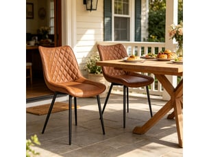 Chaises élégance lot de 2, rembourrées, dossier courbé, salle à manger, bureau et salon moderne