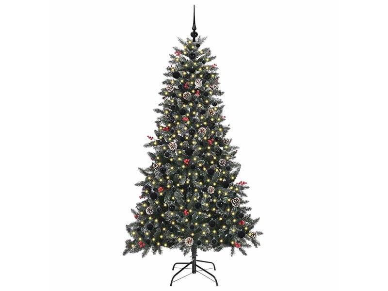 Sapin de noël artificiel, arbre de noël vert 180 cm pvc, plastique et acier shl2659  - Conforama C