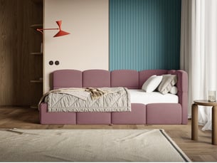 Lit 2 places 170x190 cm SELSEY Cloudy coloris rose