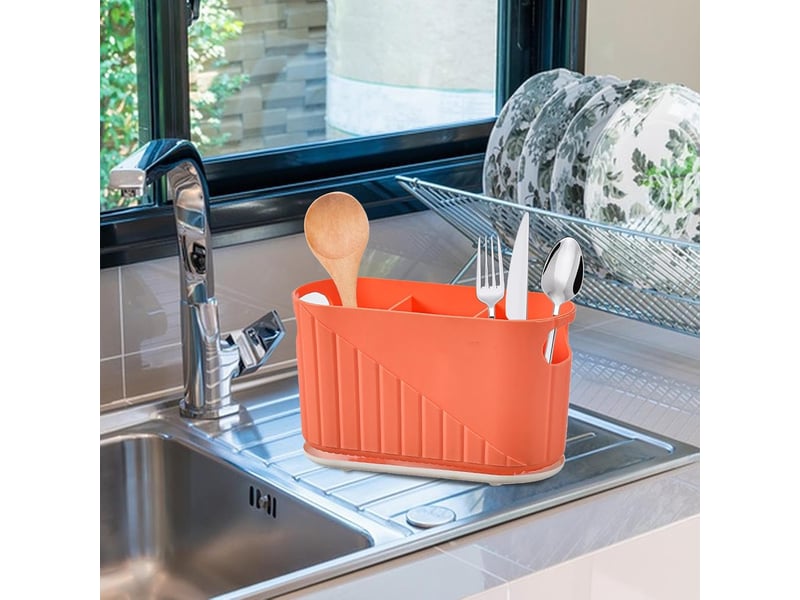  Boîte de rangement pour baguettes, porte-ustensiles de cuisine porte-outils multifonction pour sécher les ustensiles porte-outils  - Conforama E