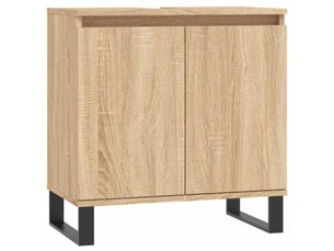 Amoire de salle de bain chêne sonoma 58x33x60cm bois d'ingénierie shl9263