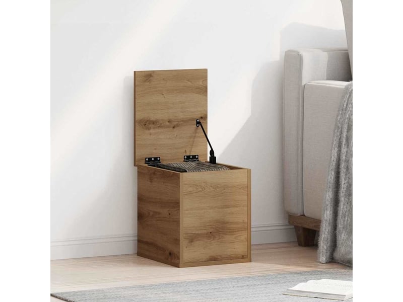 Boîte de rangement, coffre de rangement chêne artisanal 30x35x35 cm - Conforama B