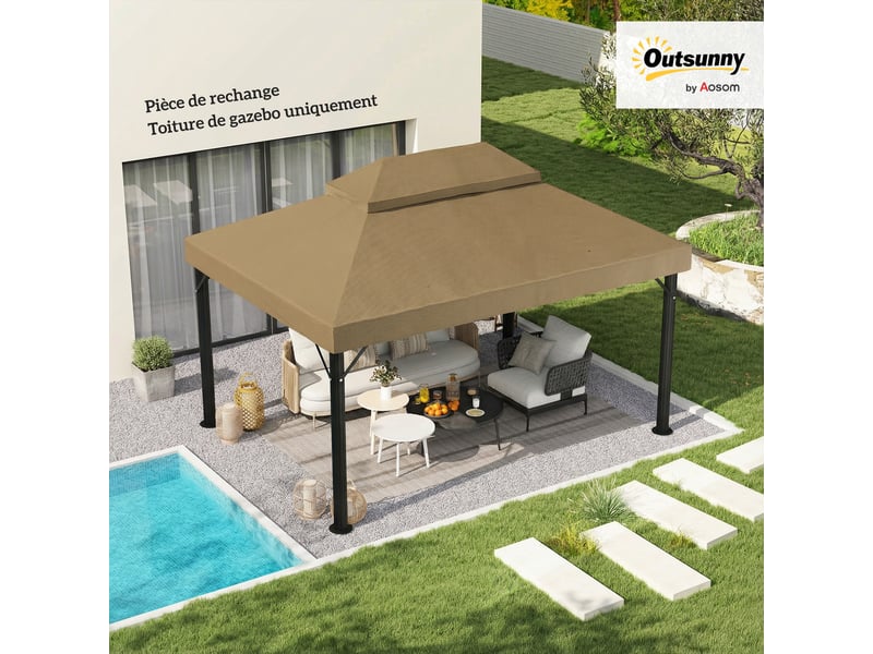  Toile de rechange, toile de remplacement 400x300cm beige  - Conforama C