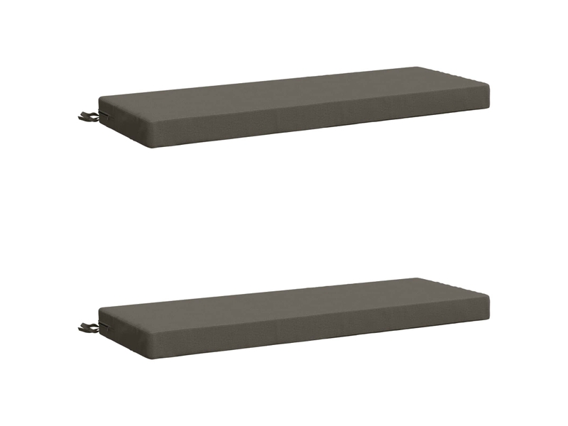  Lot de 2 coussins de banc, coussins d'assise soest 100 % polyester gris cf57255  - Conforama A
