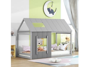 Lit cabane 90x200 cm <strong>DESVIAE</strong>  <strong></strong> coloris bicolore