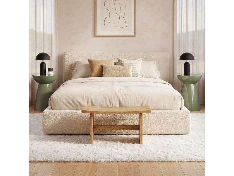  Lot de 2 tables d'appoint rondes, bouts de canapé, tables de chevet odette 30 cm métal vert kaki  - Conforama C