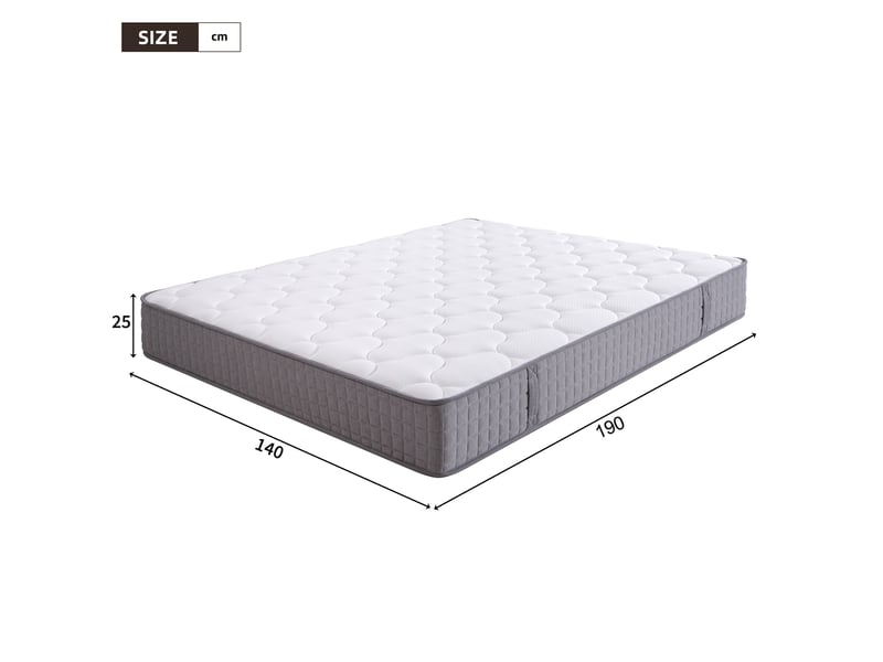  Matelas à ressorts ensachés 7 zones h3 140x190x25 cm, blanc  - Conforama C