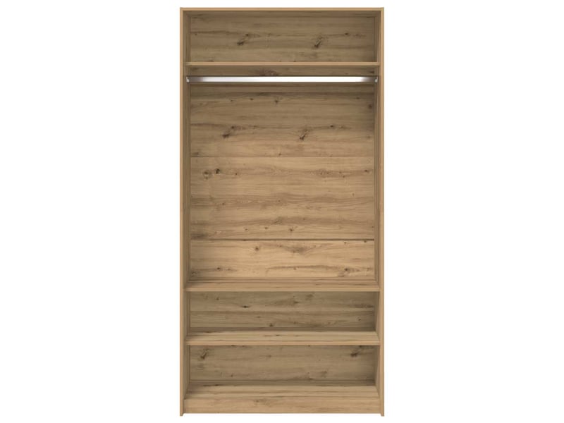  Garde-robe, armoire de rangement chêne artisanal 100x50x200 cm bois d'ingénierie shl64679  - Conforama D