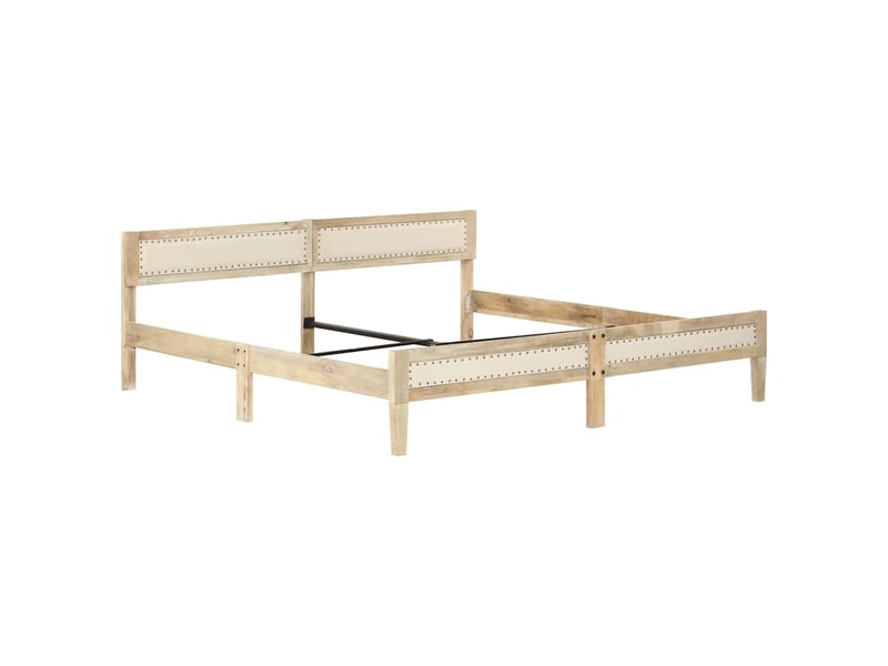  Lit double- lit adulte -  cadre de lit sans matelas bois de manguier massif 200 cm  - Conforama A