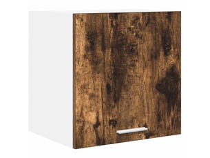 Meuble de rangement cuisine, armoire suspendue chêne fumé et blanc 40x31x40cm