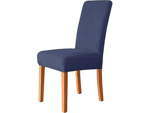 Housses de chaises bleu marine, housses de chaises de salle à manger douces et extensibles, très faciles à nettoyer, motif floral, adaptées à la déco