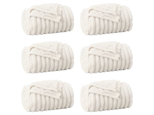 Couverture jetée de canapé 6 pcs crème 240x220 cm 8.76 kg polaire