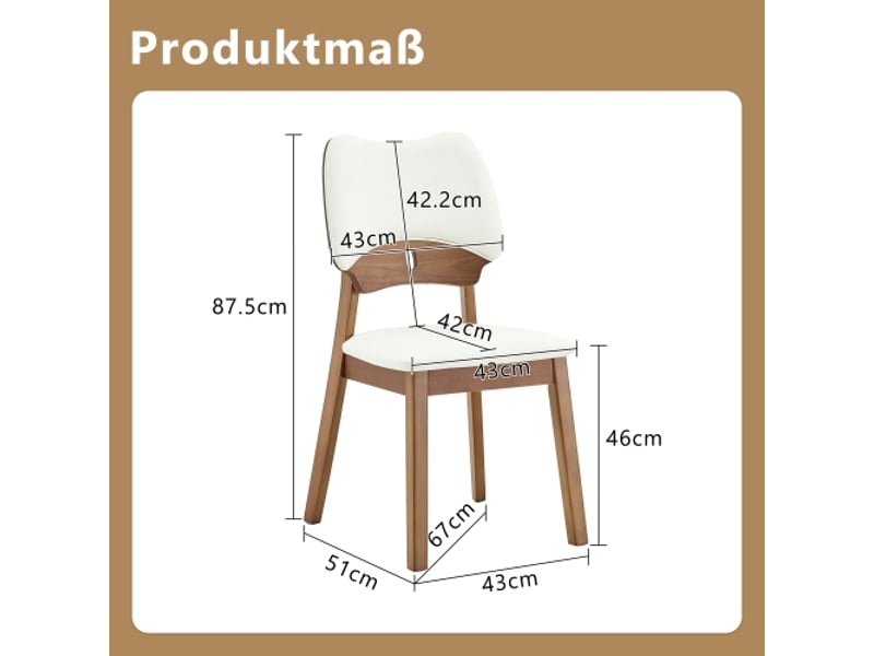  Lot de 2 chaises papillon conforama - salle à manger, bois moderne, assise rembourrée, design cuisine chic (sans table)  - Conforama C