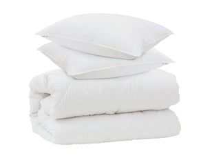 Couette avec oreillers avec oreiller 3 pièces - duvet blanc microfibre