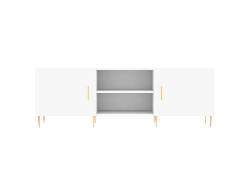  Meuble tv - banc tv - meuble de rangement blanc 150x30x50 cm bois d'ingénierie  - Conforama E